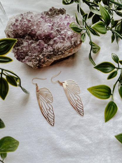 Gold Wing Earrings