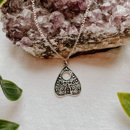 Silver Cat Planchette Necklace