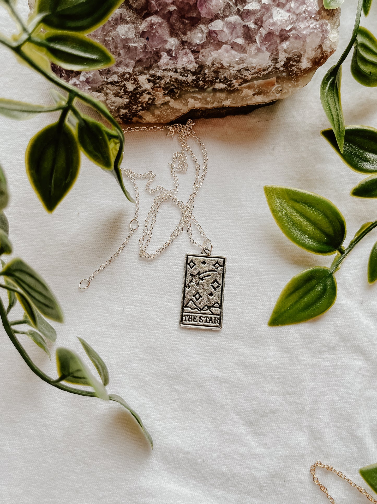 Silver Tarot Card Necklace