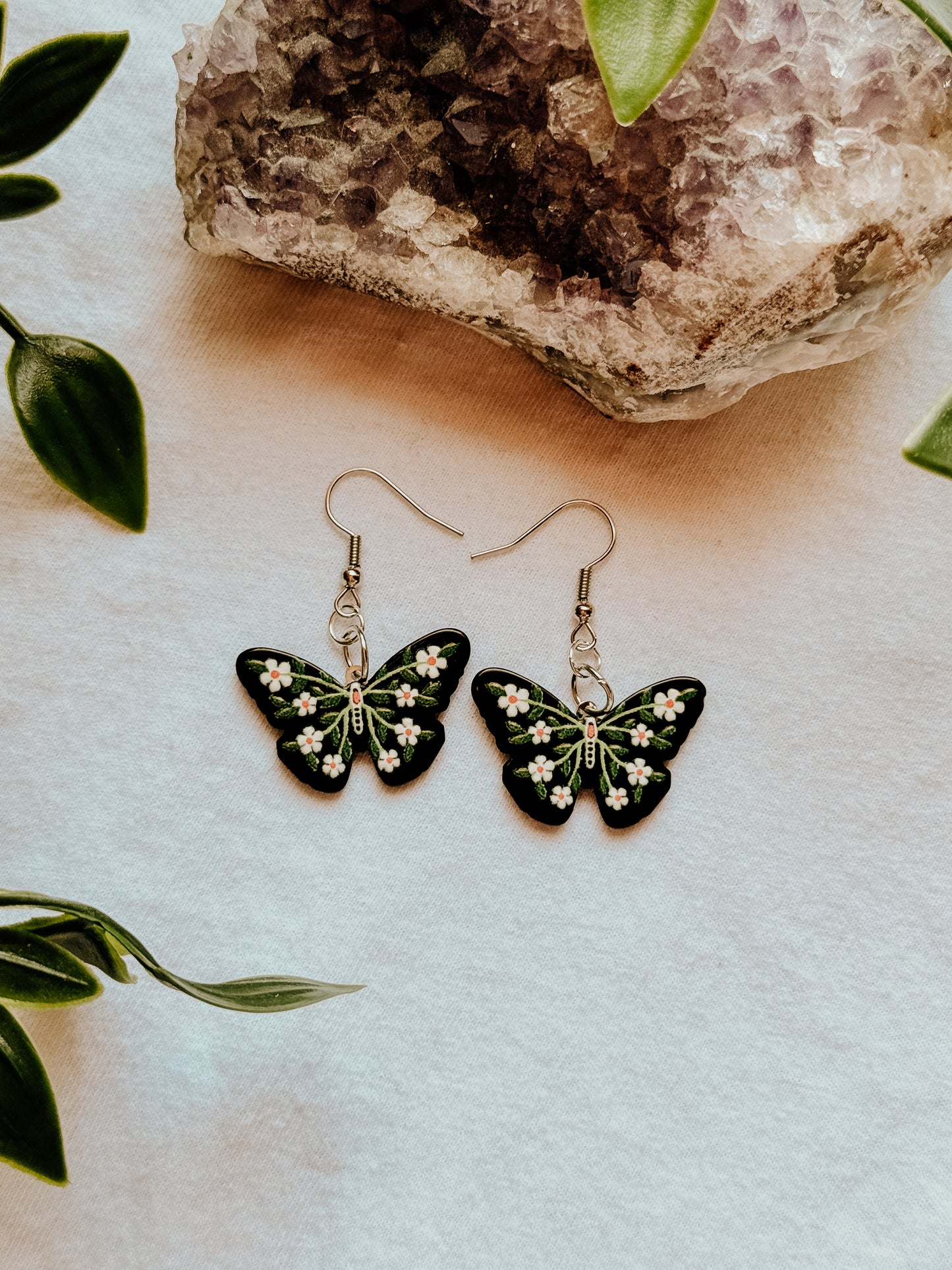 Black Butterfly Earrings