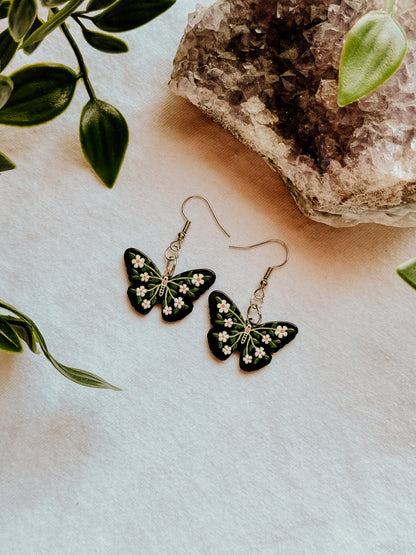 Black Butterfly Earrings