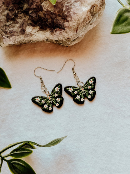 Black Butterfly Earrings