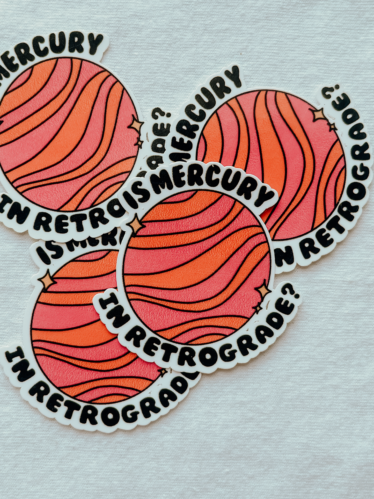 Mercury's in Retrograde Waterproof Sticker