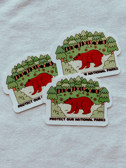 Protect National Parks Waterproof Sticker