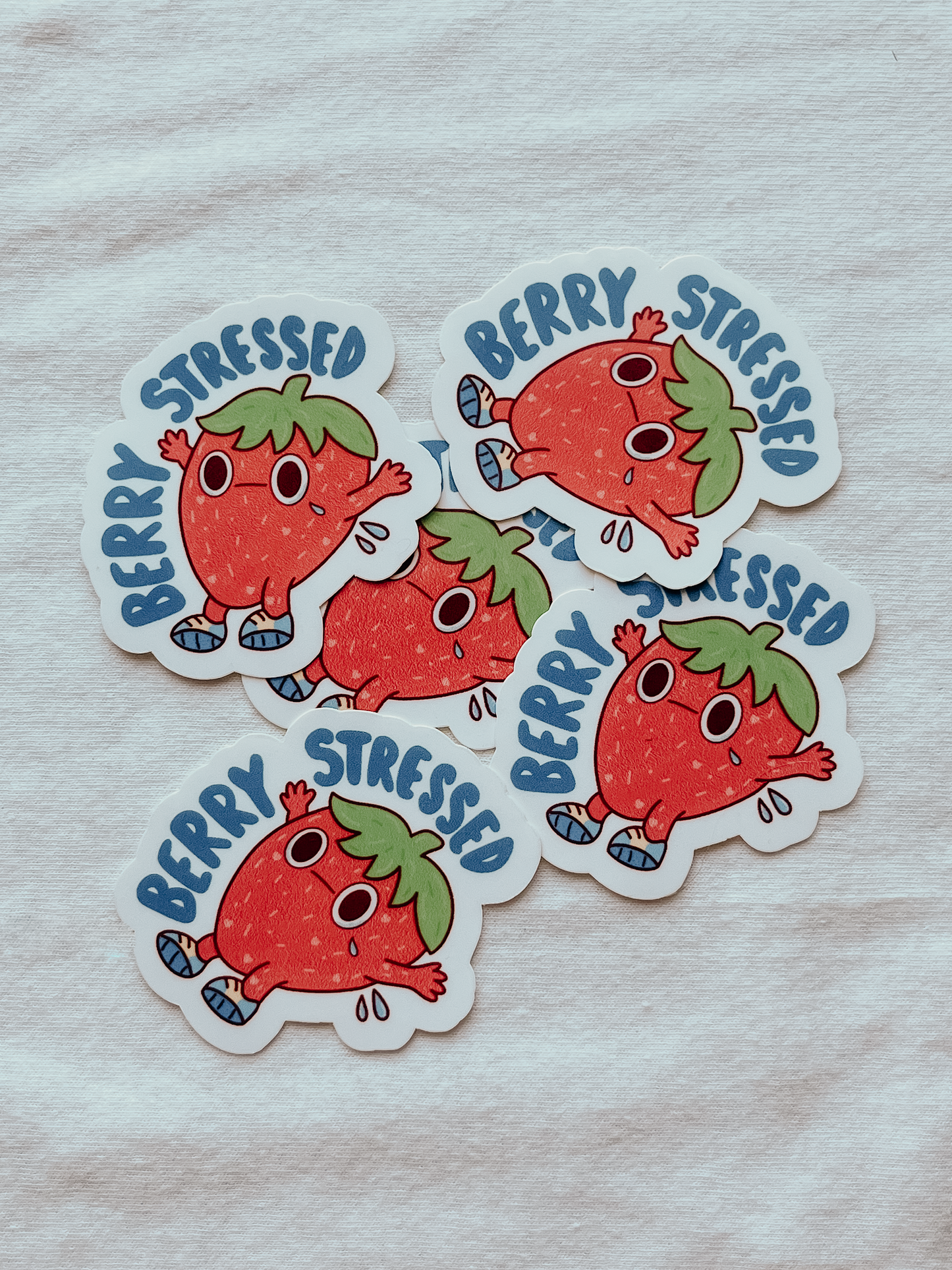 Berry Stressed Waterproof Sticker