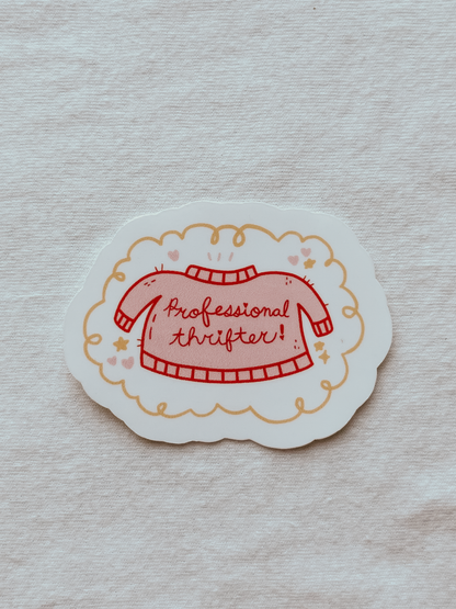 Professional Thrifter Waterproof Sticker