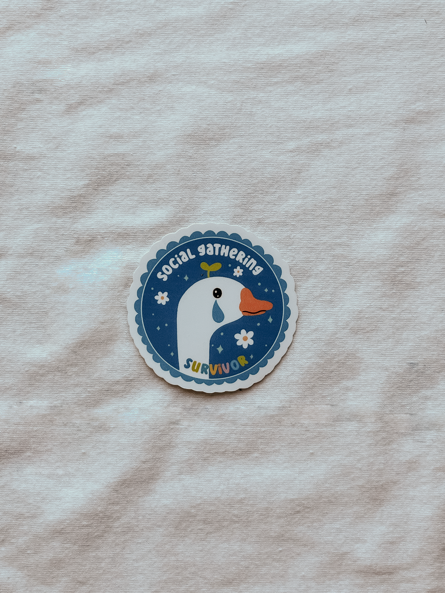 Social Gathering Survivor Waterproof Sticker